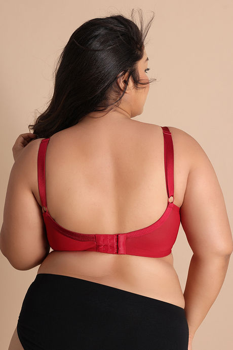 Zivame True Curv Single Layered Non Wired Full Coverage Super Support Bra - Deep Claret — image 4